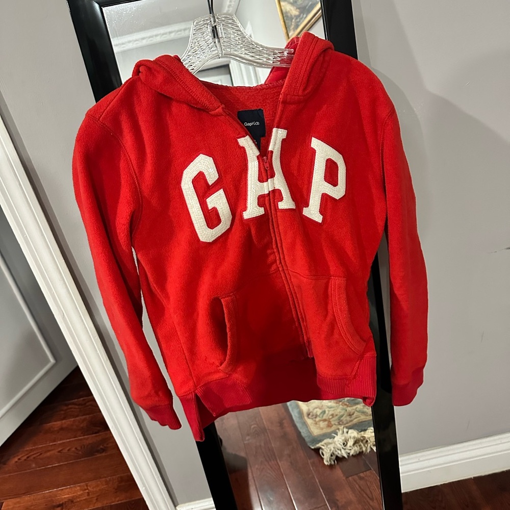GAP Kids Bold Red Zip-Up Hoodie